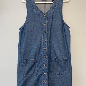 100% Cotton Jean Button-Down Dress